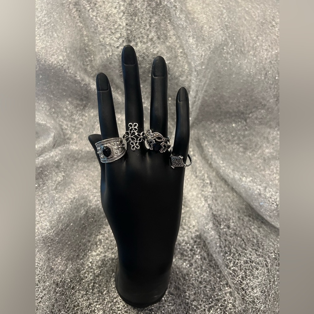 NEW: Choose Your 5 Pcs Elegant Vintage Stackable Style Finger Jewelry Decor